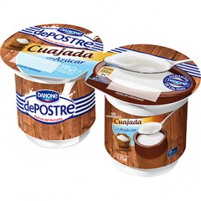 DANONE Cuajada azucarada pack 2